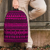 Neon Pink Ethic Aztec Print Backpack-grizzshop