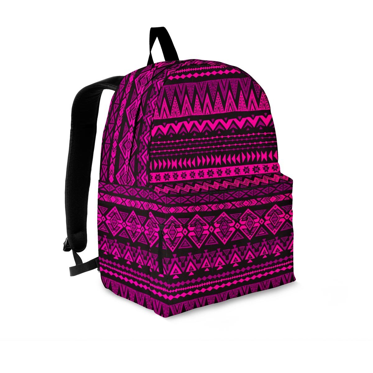 Neon Pink Ethic Aztec Print Backpack-grizzshop