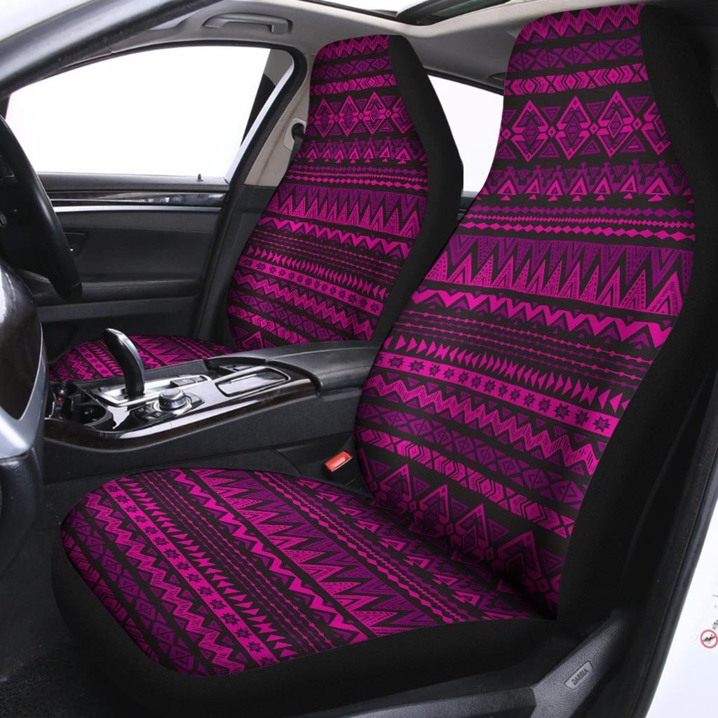 Neon Pink Ethic Aztec Print Car Seat Covers-grizzshop