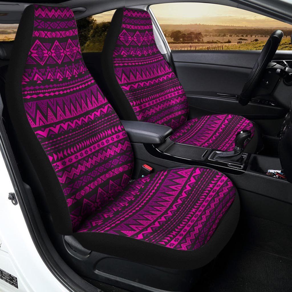 Neon Pink Ethic Aztec Print Car Seat Covers-grizzshop