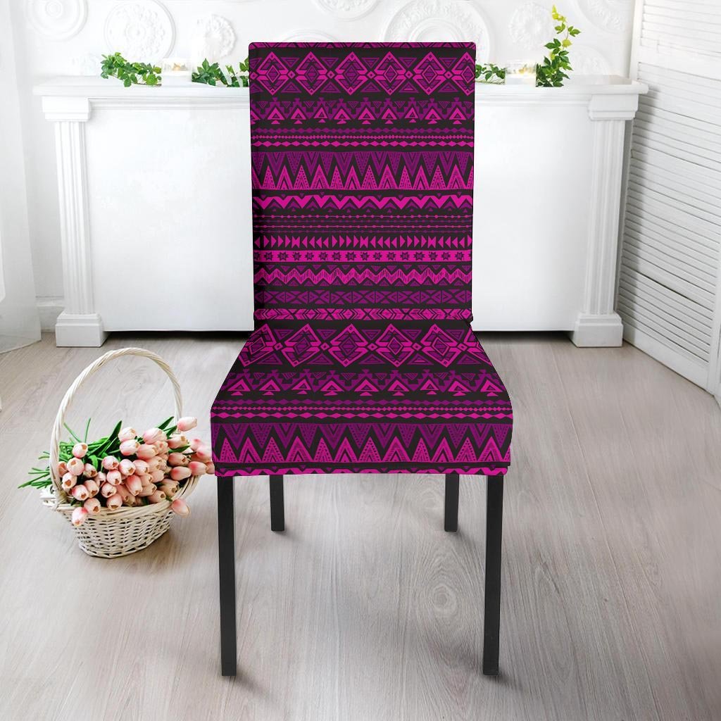 Neon Pink Ethic Aztec Print Chair Cover-grizzshop