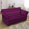 Neon Pink Ethic Aztec Print Loveseat Cover-grizzshop