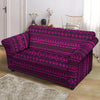 Neon Pink Ethic Aztec Print Loveseat Cover-grizzshop