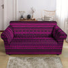 Neon Pink Ethic Aztec Print Loveseat Cover-grizzshop