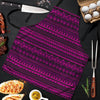 Neon Pink Ethic Aztec Print Men's Apron-grizzshop