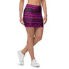 Neon Pink Ethic Aztec Print Mini Skirt-grizzshop