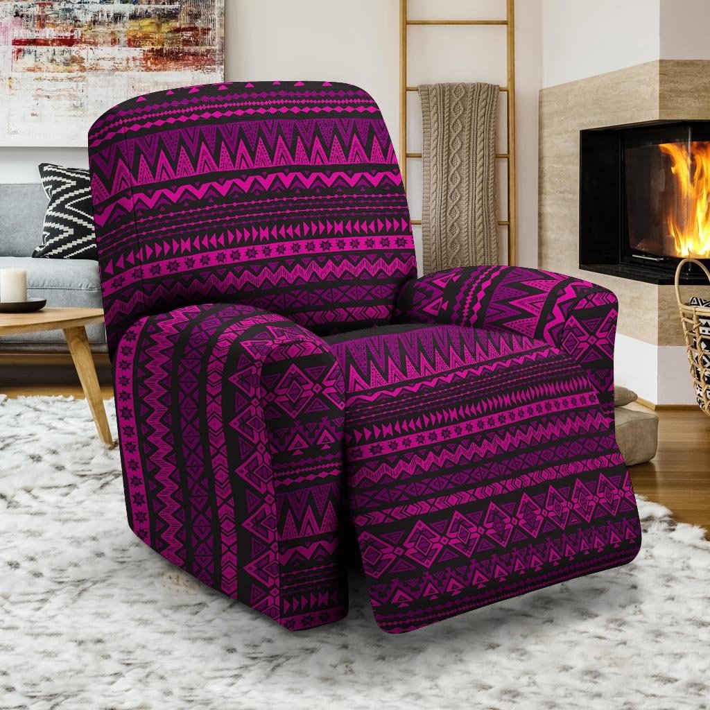 Neon Pink Ethic Aztec Print Recliner Cover-grizzshop