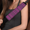 Neon Pink Ethic Aztec Print Seat Belt Cover-grizzshop