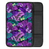 Neon Purple Tropical Palm Tree Butterfly Print Car Console Cover-grizzshop