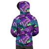 Load image into Gallery viewer, Neon Purple Tropical Palm Tree Butterfly Print Men&#39;s Hoodie-grizzshop