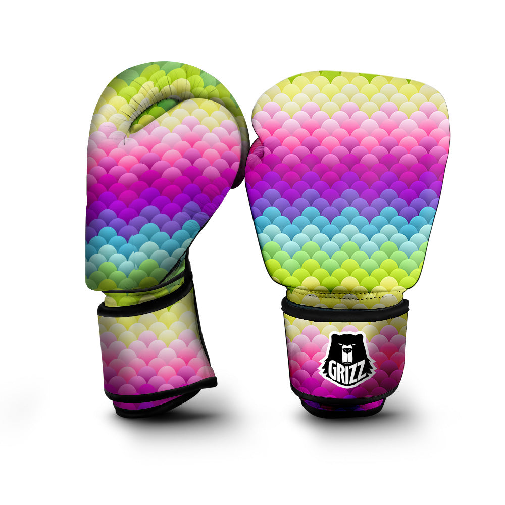Neon Rainbow Light Blobs Print Pattern Boxing Gloves-grizzshop