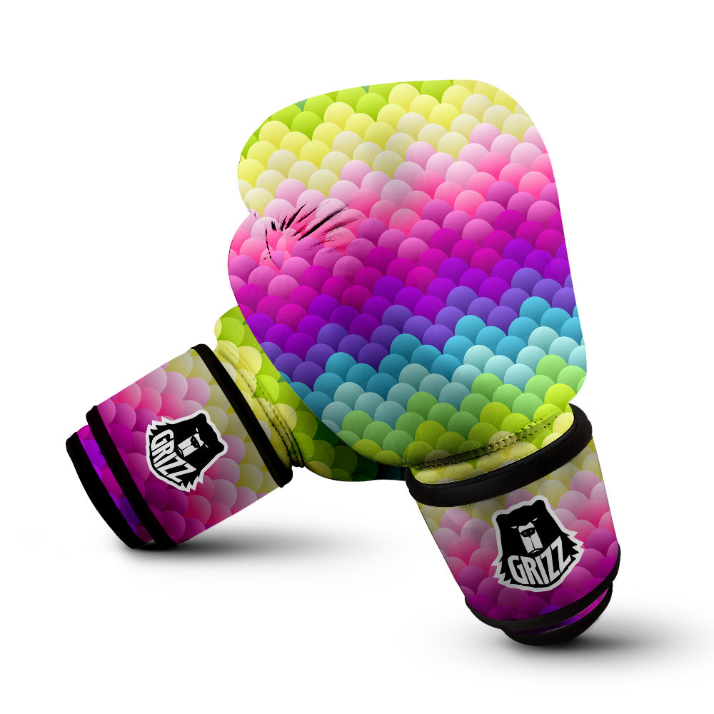 Neon Rainbow Light Blobs Print Pattern Boxing Gloves-grizzshop