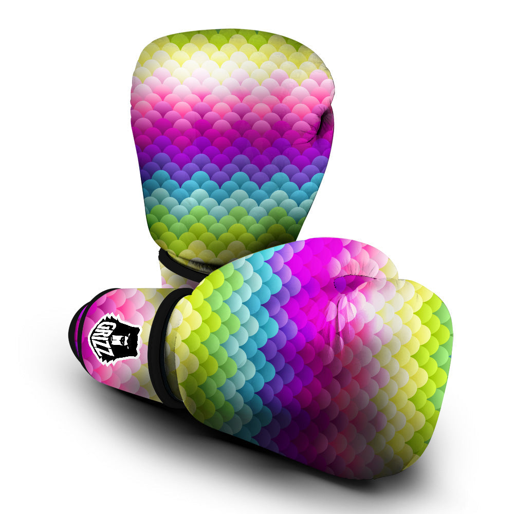 Neon Rainbow Light Blobs Print Pattern Boxing Gloves-grizzshop