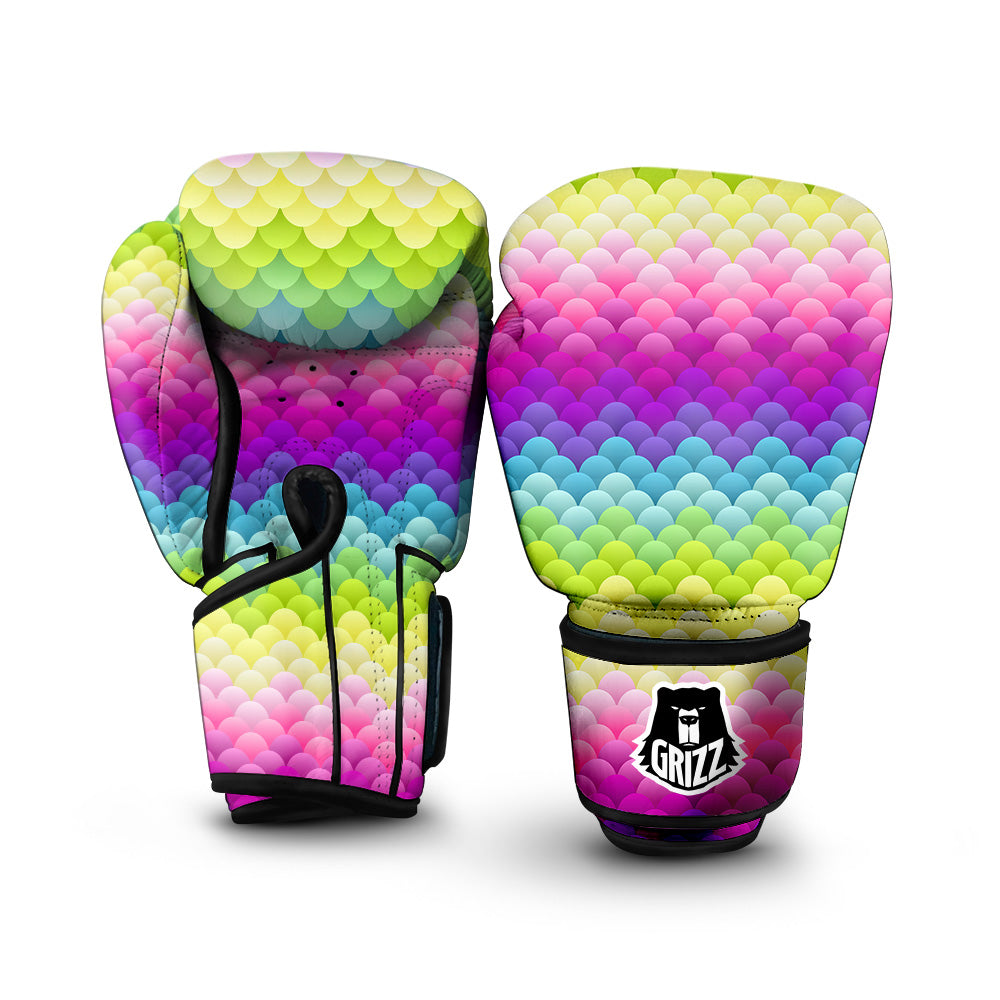 Neon Rainbow Light Blobs Print Pattern Boxing Gloves-grizzshop