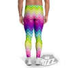 Neon Rainbow Light Blobs Print Pattern Men's Leggings-grizzshop