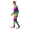 Neon Rainbow Light Blobs Print Pattern Men's Pajamas-grizzshop