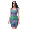 Neon Tribal Aztec Hand Drawn Bodycon Dress-grizzshop