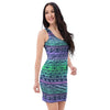 Neon Tribal Aztec Hand Drawn Bodycon Dress-grizzshop