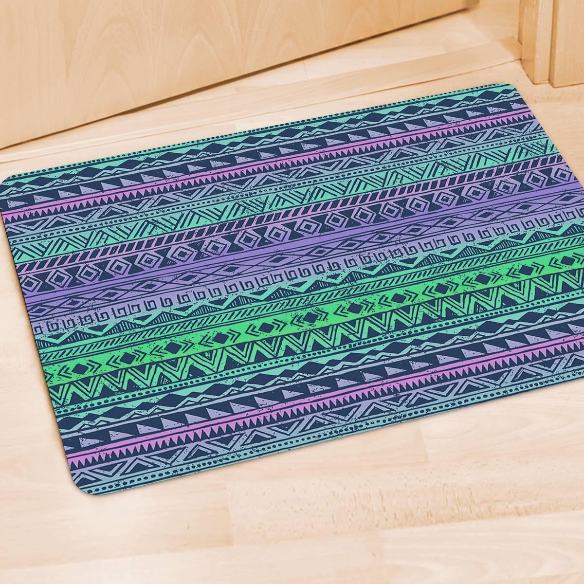 Neon Tribal Aztec Hand Drawn Door Mat-grizzshop