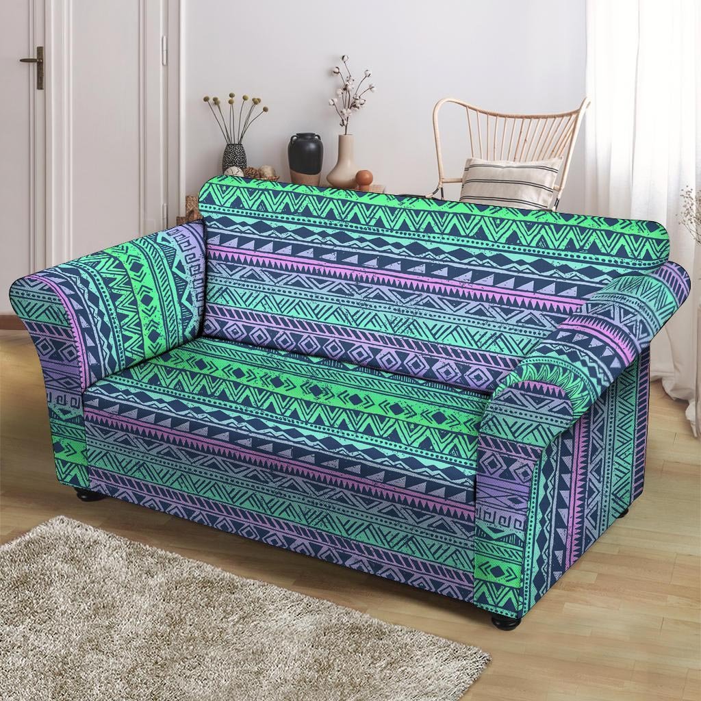 Neon Tribal Aztec Hand Drawn Loveseat Cover-grizzshop