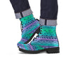 Neon Tribal Aztec Hand Drawn Men's Boots-grizzshop