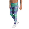 Neon Tribal Aztec Hand Drawn Men's Leggings-grizzshop