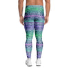 Neon Tribal Aztec Hand Drawn Men's Leggings-grizzshop