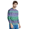 Neon Tribal Aztec Hand Drawn Men's Sweatshirt-grizzshop