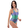 Neon Tribal Aztec Hand Drawn One Piece Swimsuite-grizzshop