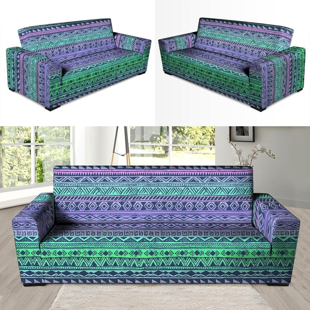 Neon Tribal Aztec Hand Drawn Sofa Cover-grizzshop