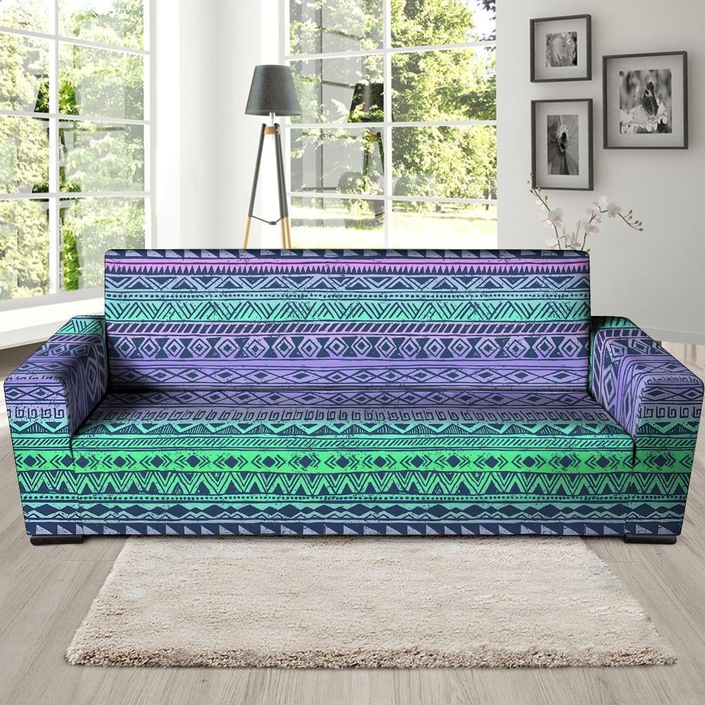 Neon Tribal Aztec Hand Drawn Sofa Cover-grizzshop