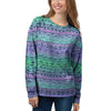 Neon Tribal Aztec Hand Drawn Women's Sweatshirt-grizzshop