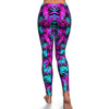 Neon Tropical Palm Leaves Hawaiian Pattern Print Pattern Women Leggings-grizzshop