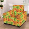 Neon Yellow Pineapple Hawaiian Print Armchair Cover-grizzshop