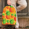 Neon Yellow Pineapple Hawaiian Print Backpack-grizzshop