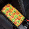 Neon Yellow Pineapple Hawaiian Print Car Console Cover-grizzshop