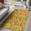 Neon Yellow Pineapple Hawaiian Print Floor Mat-grizzshop