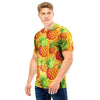 Neon Yellow Pineapple Hawaiian Print Men T Shirt-grizzshop