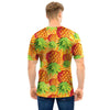 Neon Yellow Pineapple Hawaiian Print Men T Shirt-grizzshop