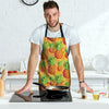 Neon Yellow Pineapple Hawaiian Print Men's Apron-grizzshop