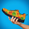 Neon Yellow Pineapple Hawaiian Print Men's Sneakers-grizzshop