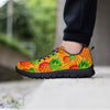 Neon Yellow Pineapple Hawaiian Print Men's Sneakers-grizzshop