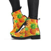 Neon Yellow Pineapple Hawaiian Print Women's Boots-grizzshop