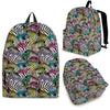 Neon Zebra Pattern Print Premium Backpack-grizzshop