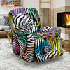 Neon Zebra Pattern Print Recliner Cover-grizzshop