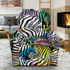 Neon Zebra Pattern Print Recliner Cover-grizzshop