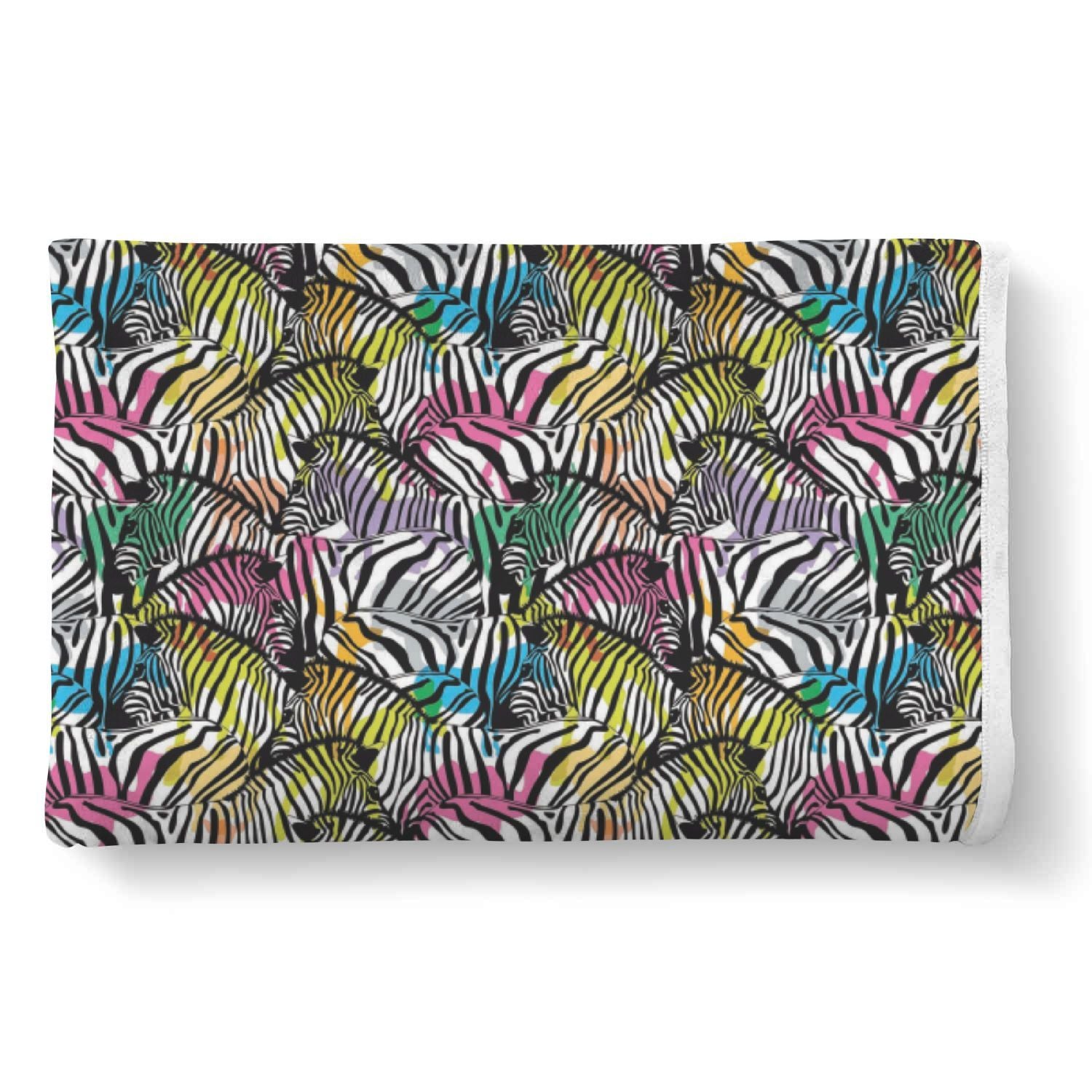 Neon Zebra Pattern Print Throw Blanket-grizzshop