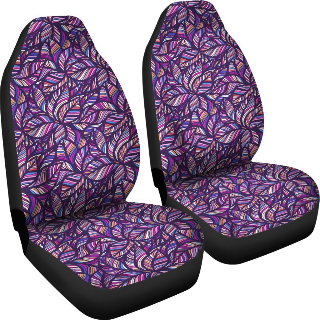 Neon Floral Tropical Hawaiian Palm Leaves Pattern Print Universal Fit Car Seat Cover-grizzshop
