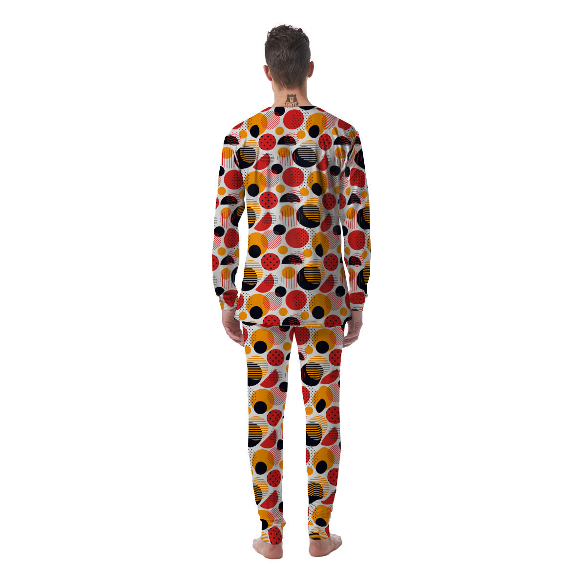 New Style Polka Dot Ornaments Print Pattern Men's Pajamas-grizzshop