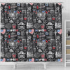 New York Love Pattern Print Bathroom Shower Curtain-grizzshop